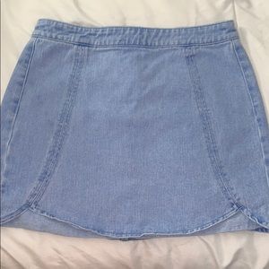 Light wash Denim Mini Skirt